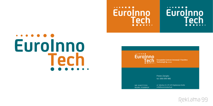 EuroInno Tech - projekt logo, wizytówki