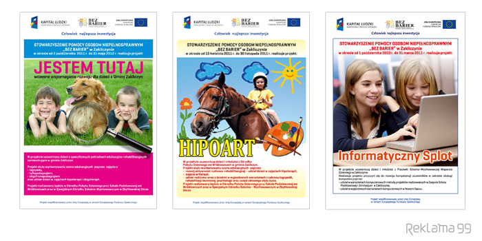 Stowarzyszenie Pomocy Osobom Niepełnosprawnym Bez Barier - plakaty